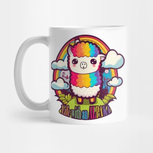 Colorful kawaii life with an alpaka Mug